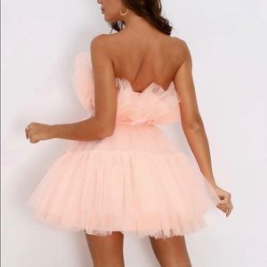 Baby Pink Tulle Tube Dress